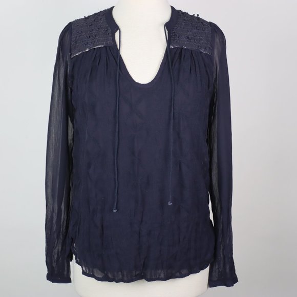 Anthropologie Tiny Womens XS Embroidered 3/4 Sleeve Blouse Top - Picture 1 of 7